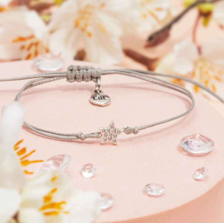 Letterbox Love Pave Cord Bracelet - Congratulations Woodland
