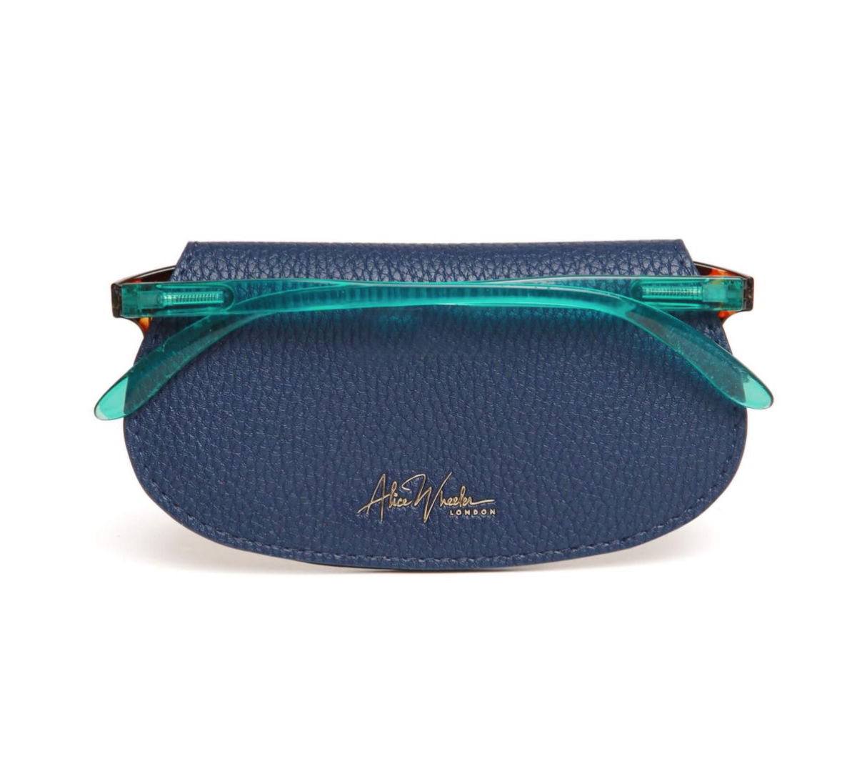 Alice Wheeler Bee Glasses Case - Navy Blue