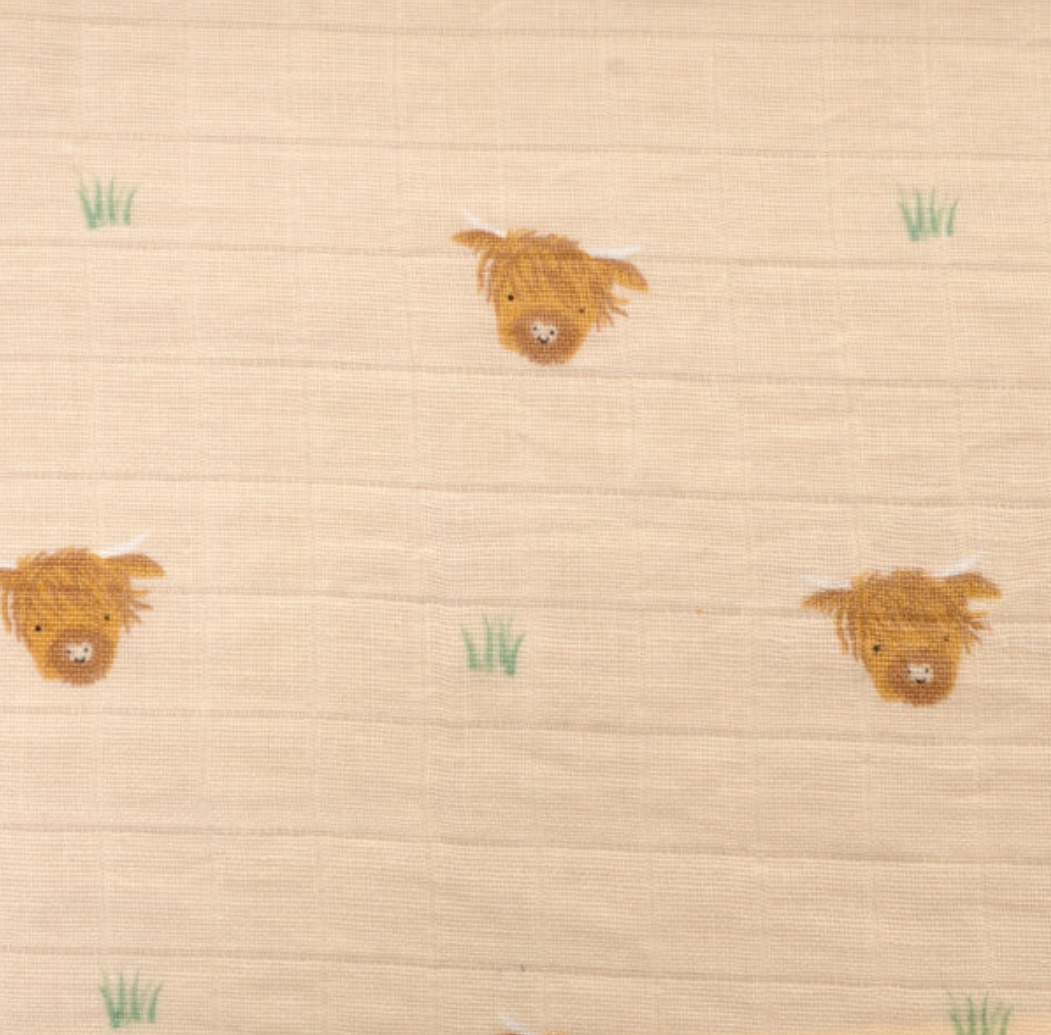 Ziggle Highland Cow Muslin