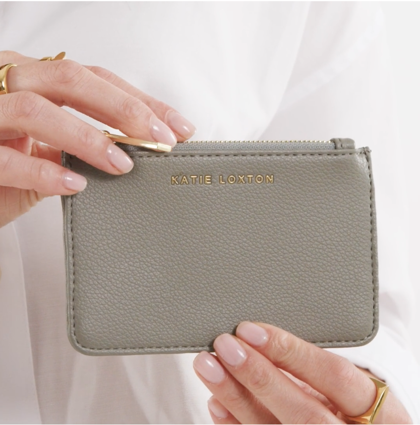 Katie Loxton Hana Coin Cardholder Purse Graphite Green