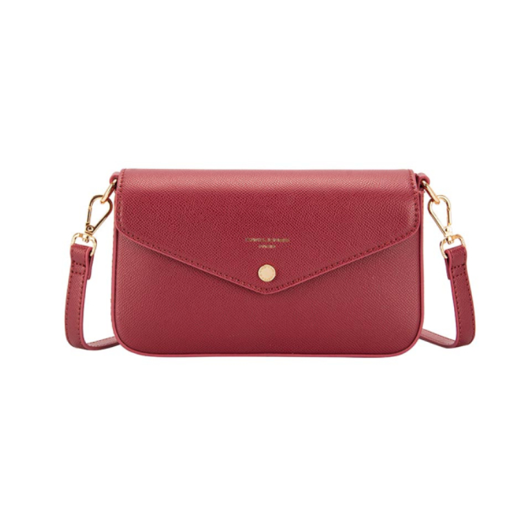 David Jones CM6120F Small Envelope Structured Clutch Crossbody Handb Jolu Accessories Boutique