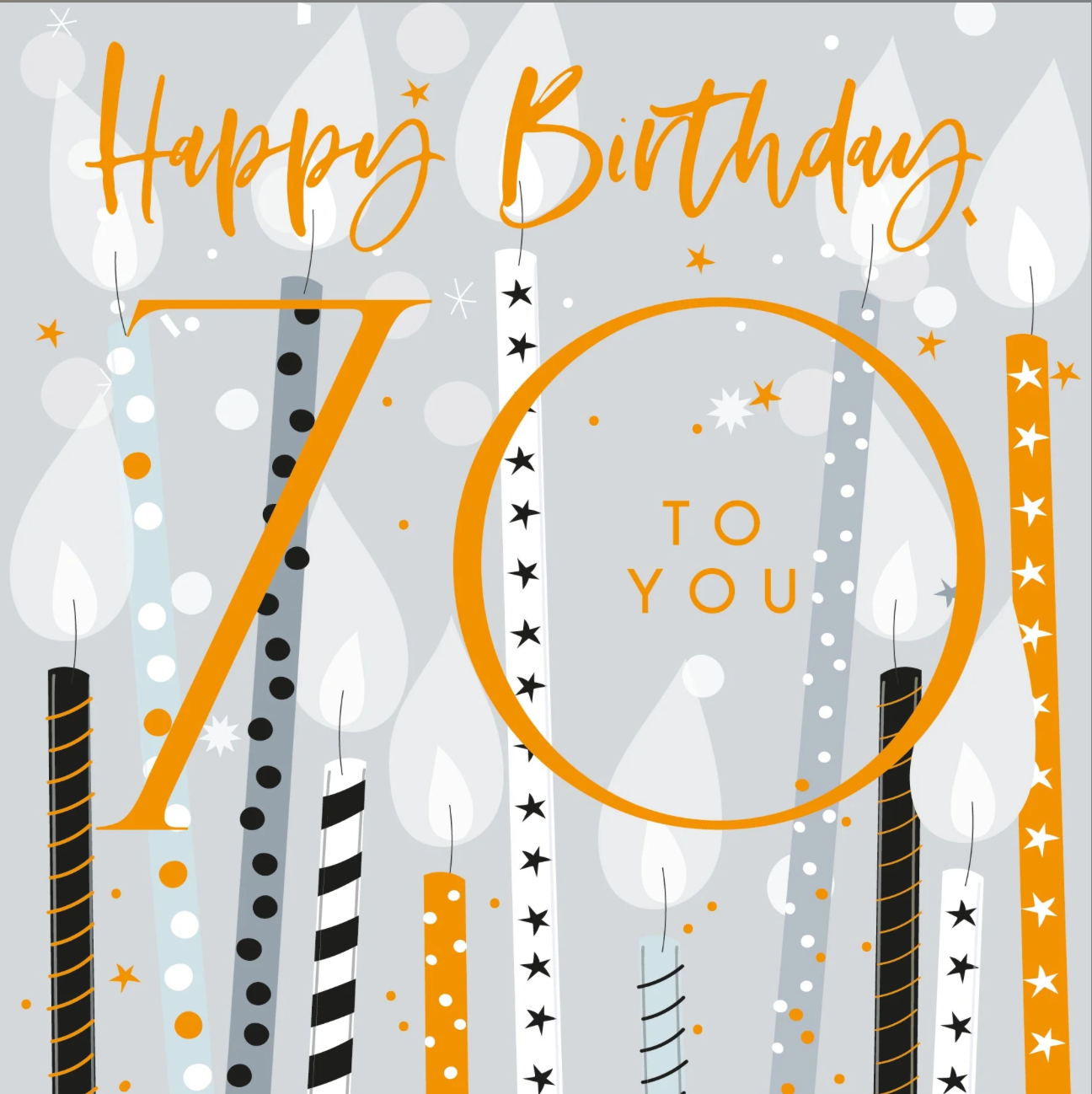 Belly Button 70th Birthday Balloons Card