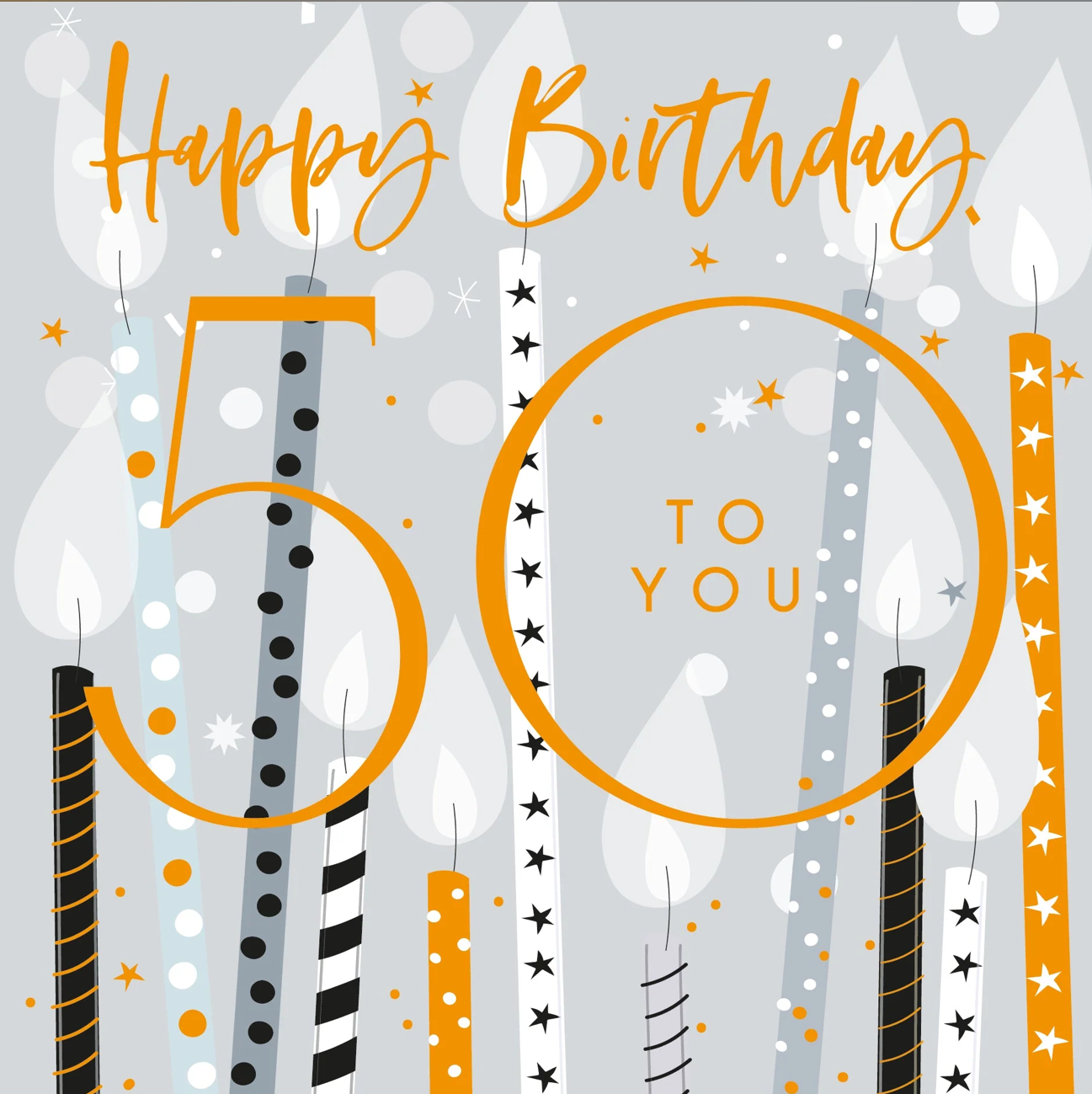 Belly Button 50th Birthday Balloons Card