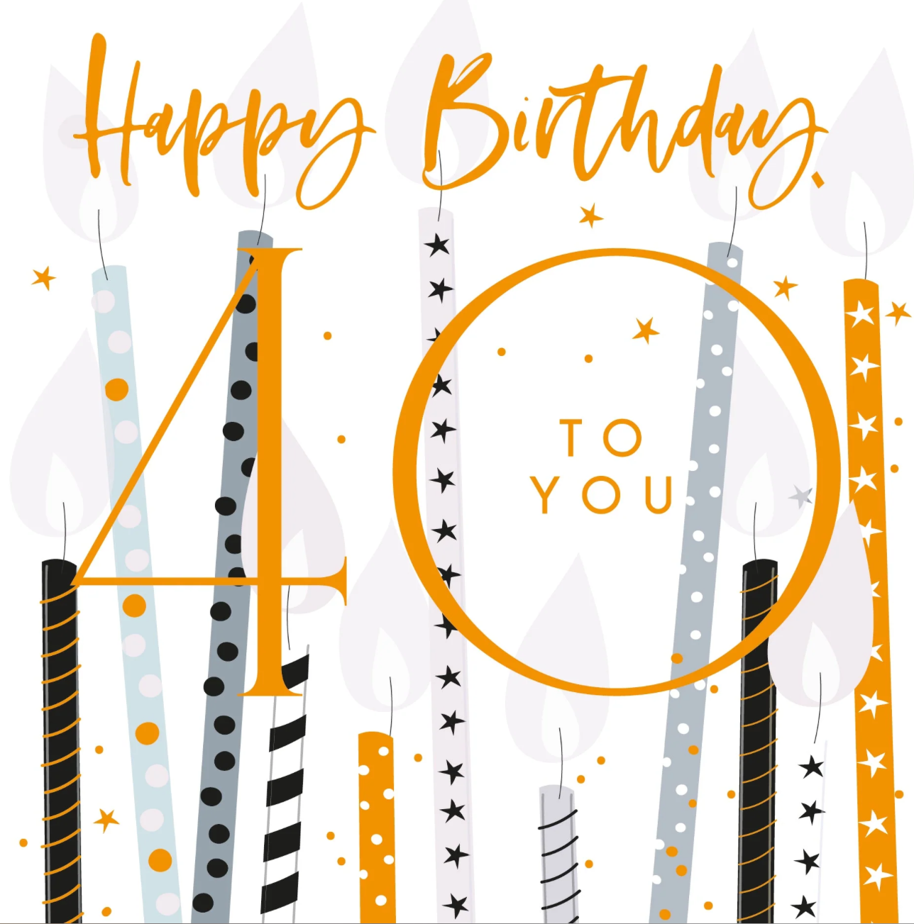 Belly Button 40th Birthday Balloons Card