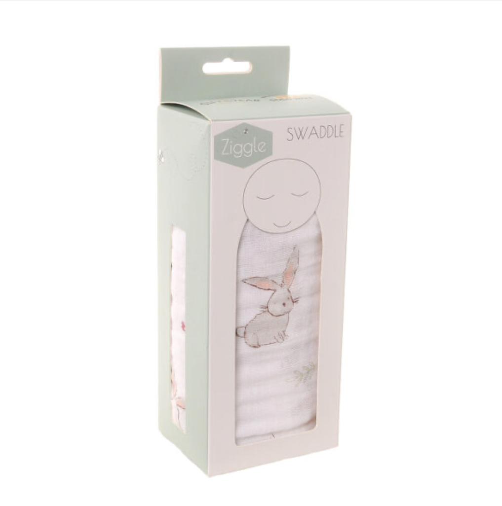 Ziggle Bunnies Print Large Swaddle Blanket