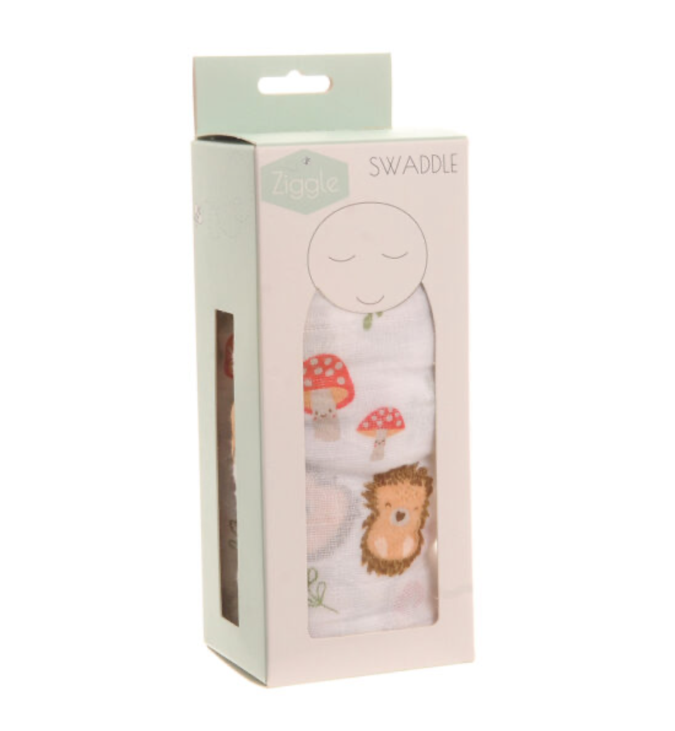 Ziggle Woodland Print Large Swaddle Blanket