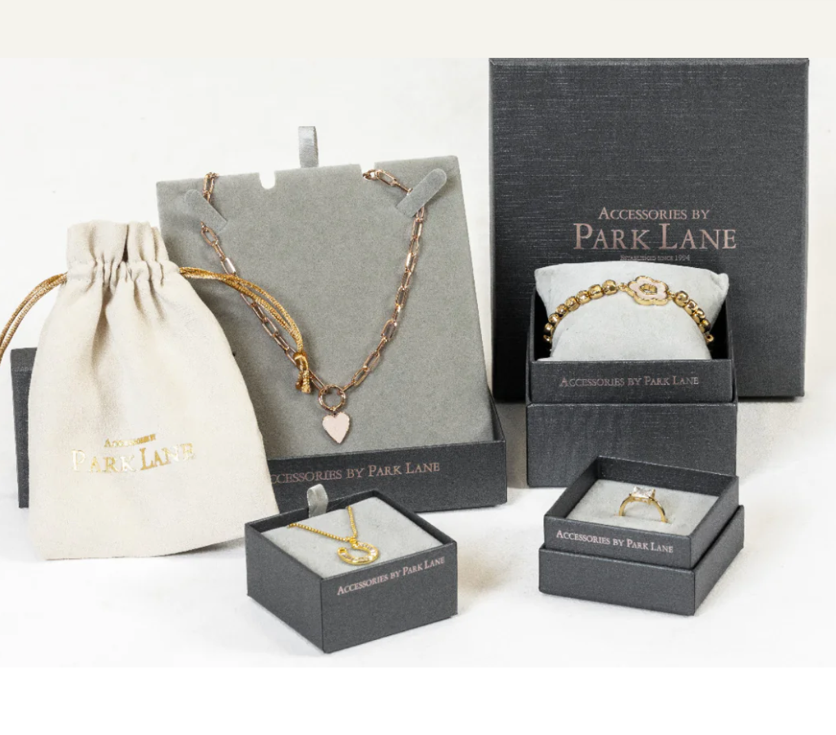 Park Lane - Cubic Zirconia Crystal Medium Hoop Earrings - Gold