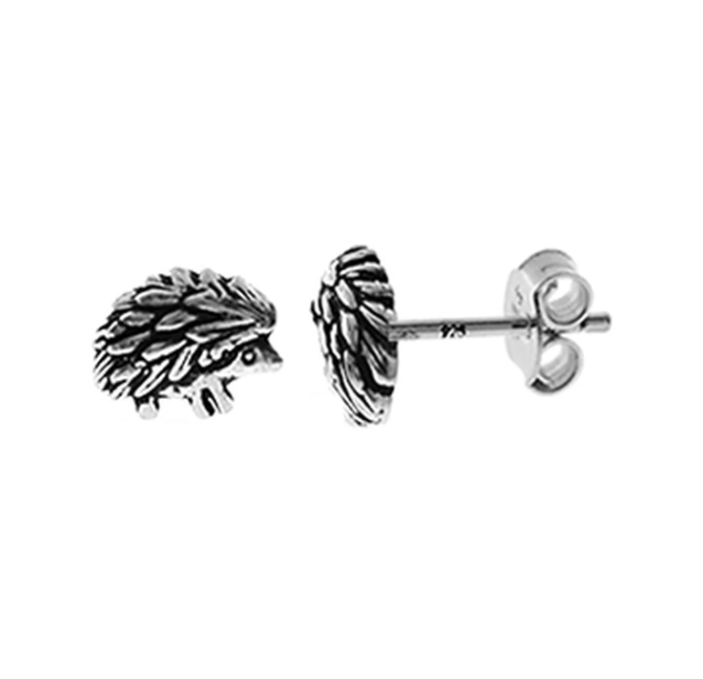 Sterling Silver Hedgehog Stud Earrings Sterling Silver Hedgehog Stud Earrings