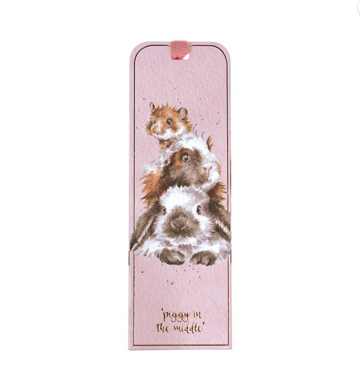 Piggy in the Middle (Guinea Pig & Rabbit) Bookmark - Wrendale Designs