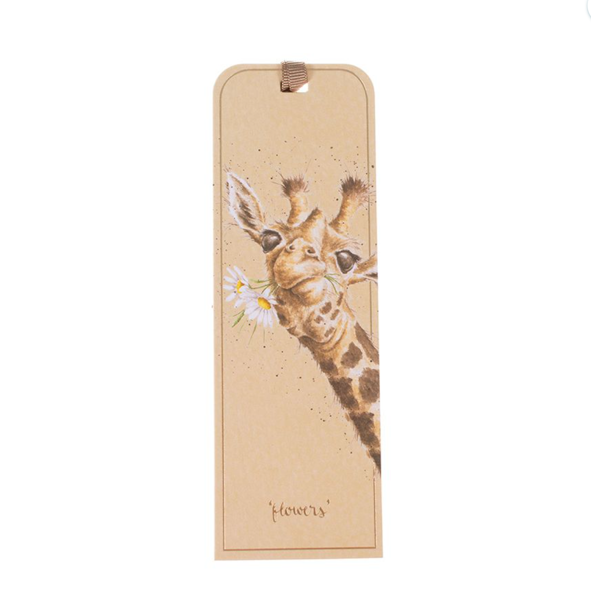 Flowers (Giraffe) Bookmark - Wrendale Designs