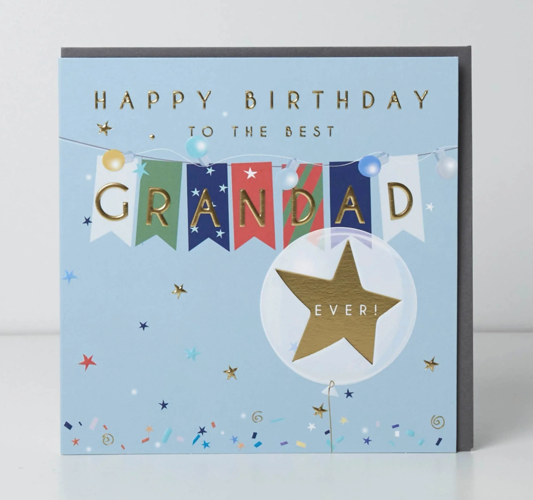 Belly Button Grandad Birthday Bunting Card