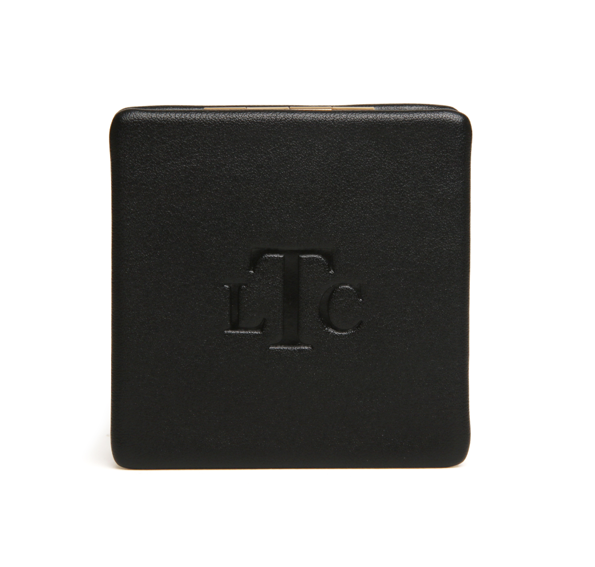 The London Train Case Company - Square Compact Mirror Boxed - Black