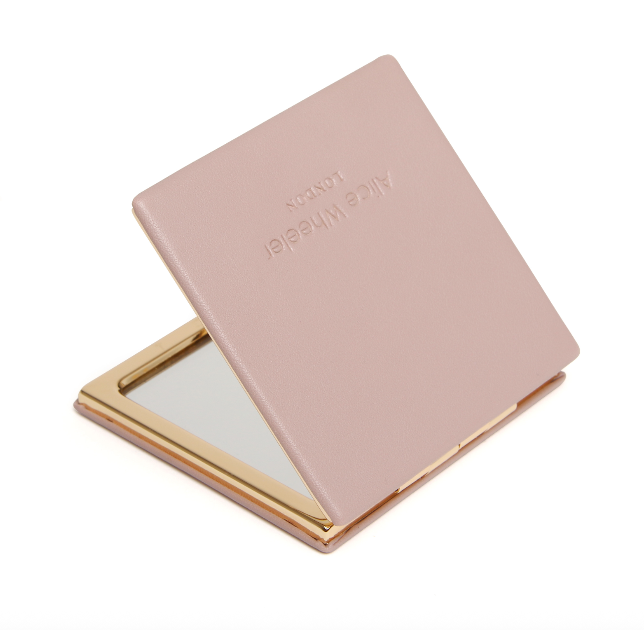 Alice Wheeler Vienna Blush Pink Square Compact Mirror