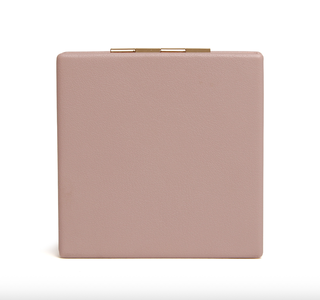 Alice Wheeler Vienna Blush Pink Square Compact Mirror