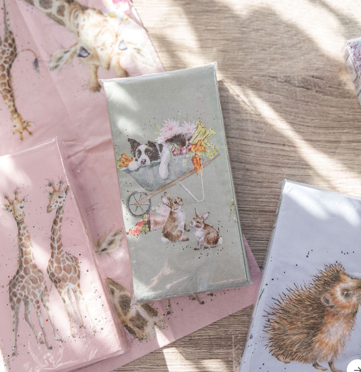 Wrendale 'Sleeping on the Job' Border Collie & Rabbit Pocket Tissues