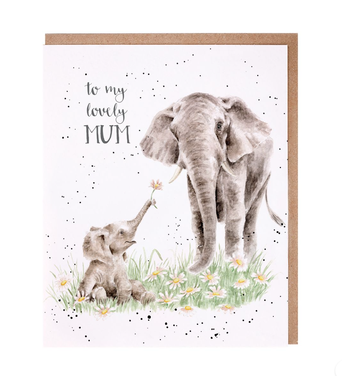 'Bloom & Grown' To my Lovely Mum Elephant Card - Wrendale Designs
