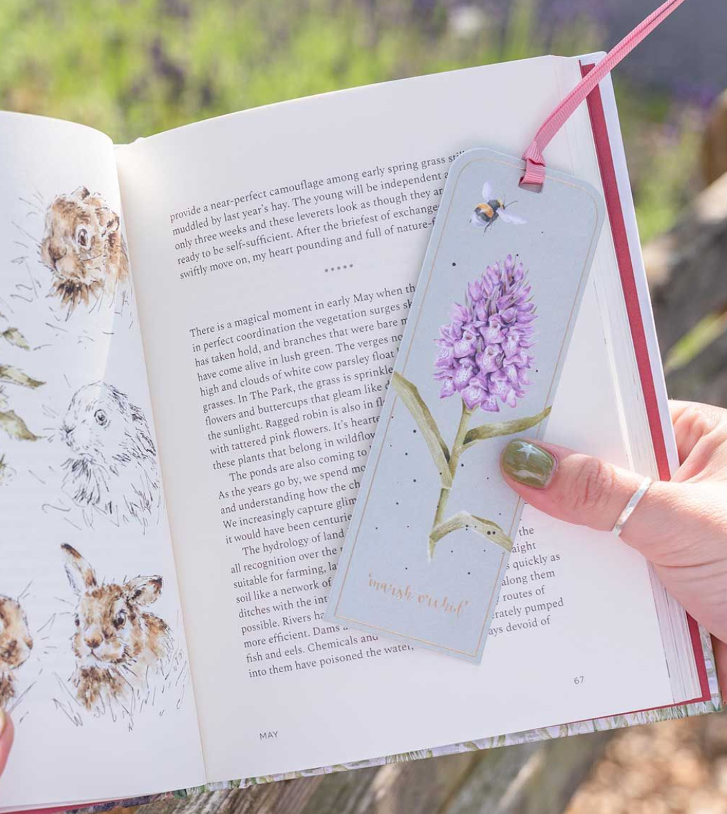 'The Marsh Orchid' Bee & Floral Bookmark - Wrendale Designs