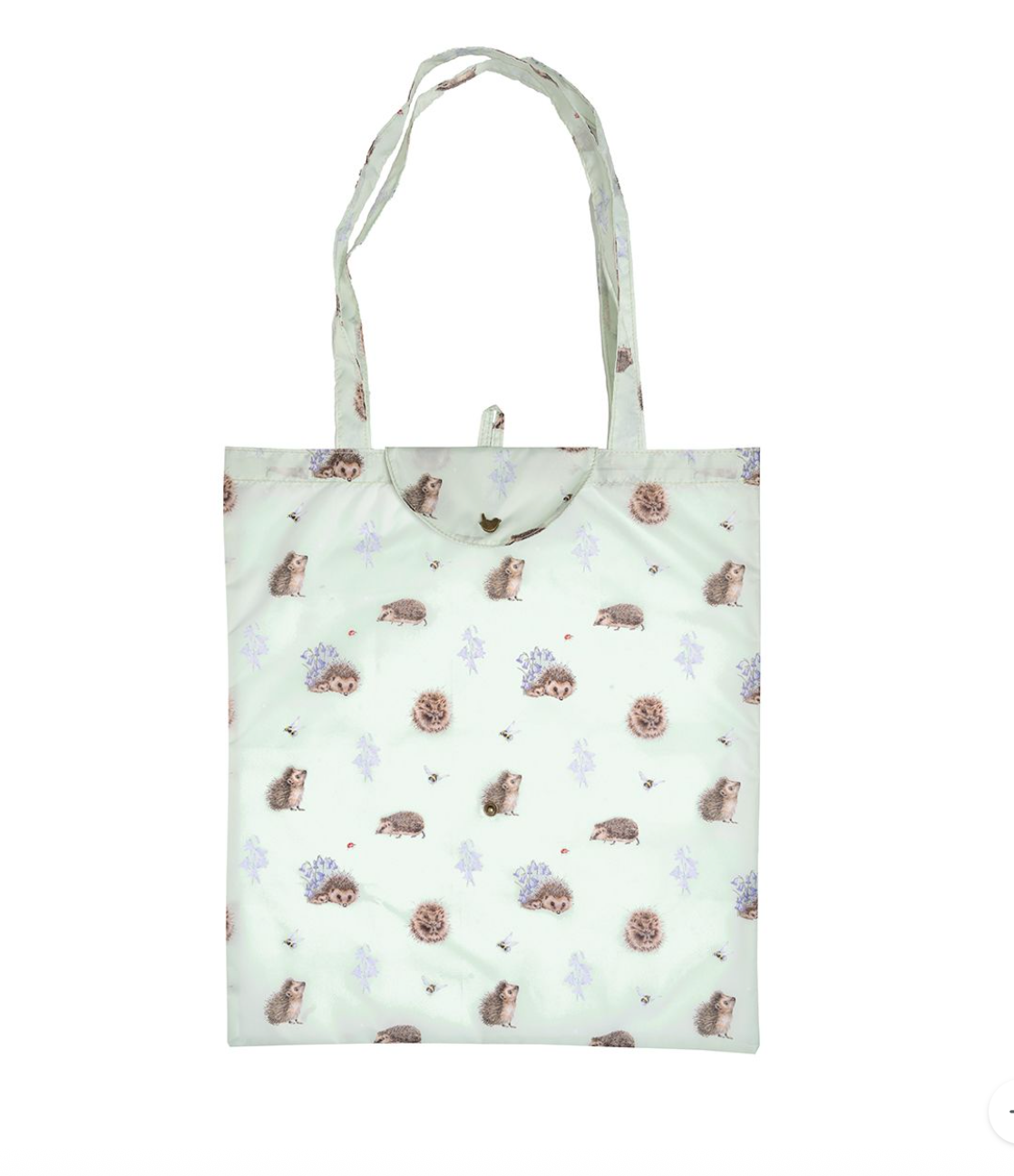 'Awakening' Hedgehog Green Fold Up Shopping Bag - Wrendale Designs