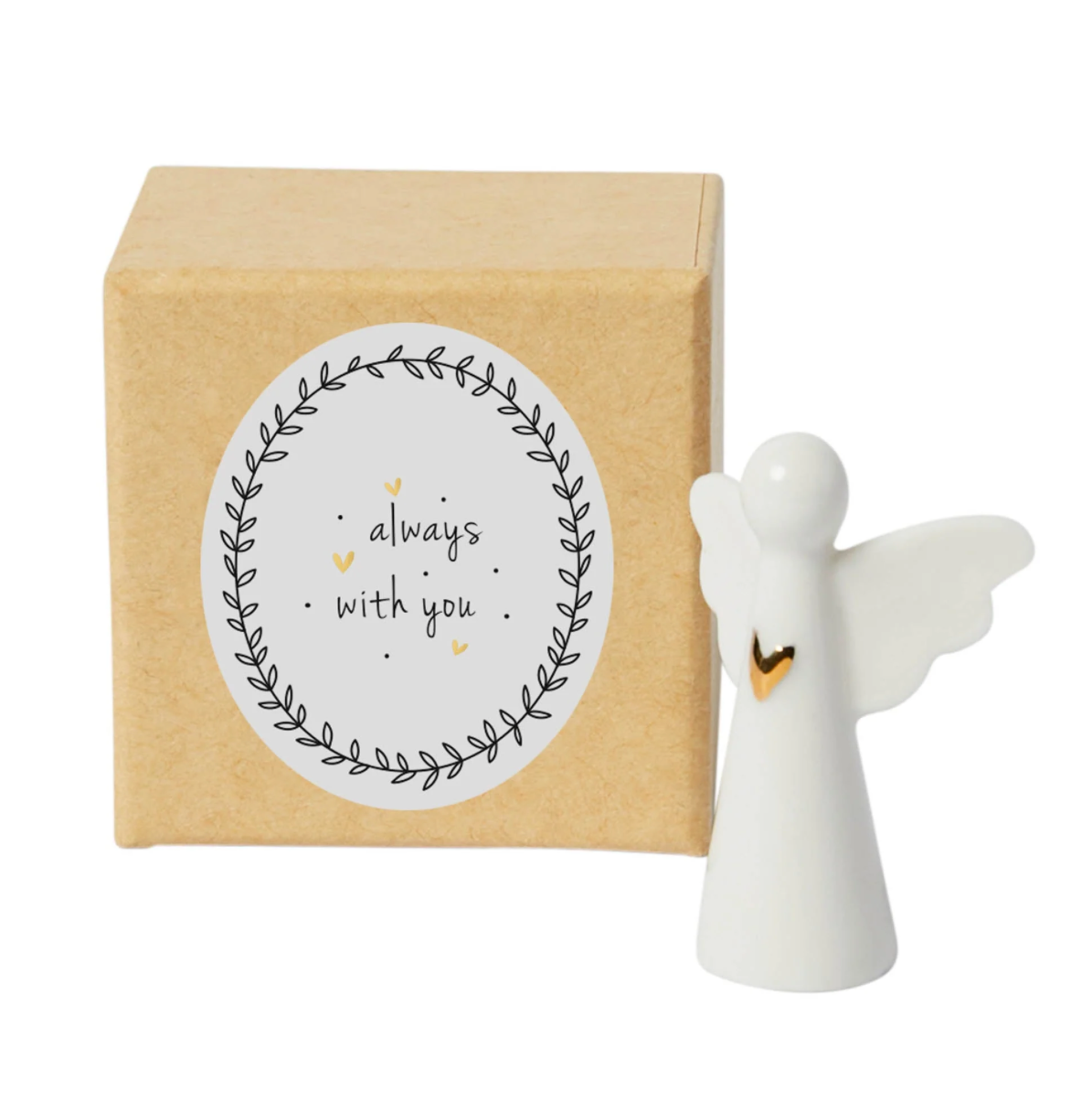 Angel - Always With You - Signature Boxed Mini Porcelain 3D Angel Shaped Token - Belly Button