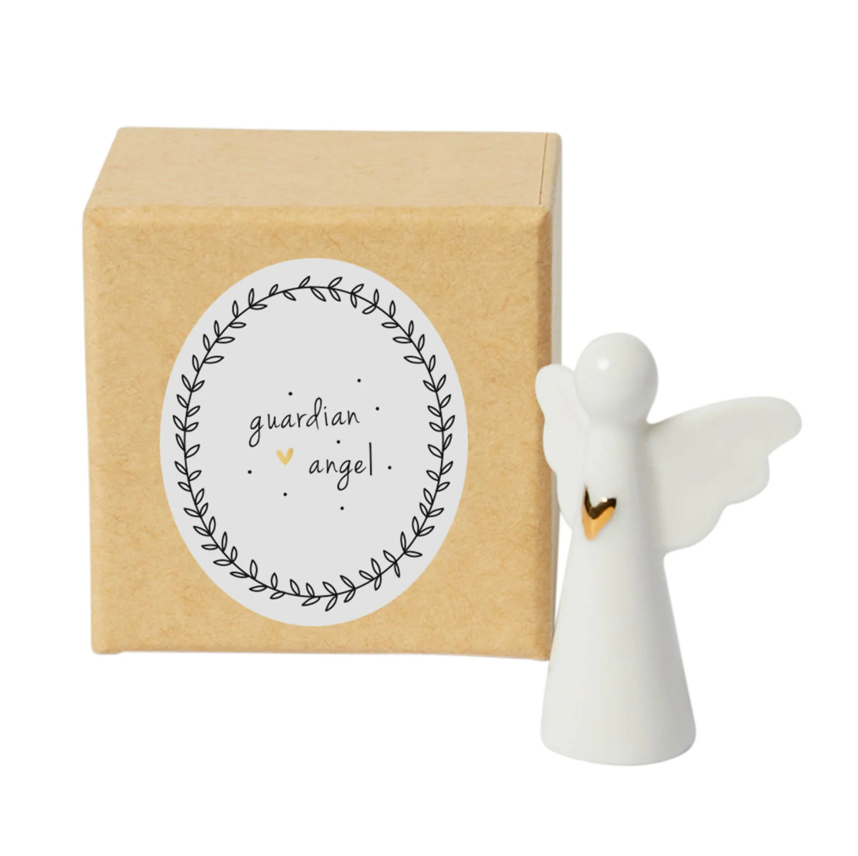Angel - Guardian Angel - Signature Boxed Mini Porcelain 3D Shaped Token - Belly Button