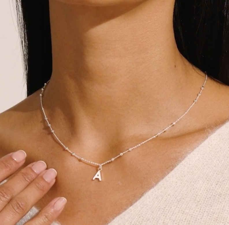 Joma Jewellery Alphabet - A Little - A - Silver Plated Necklace