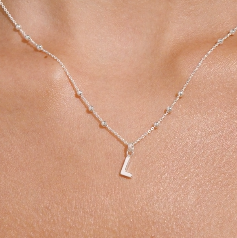 Joma Jewellery Alphabet - A Little - L - Silver Plated Necklace