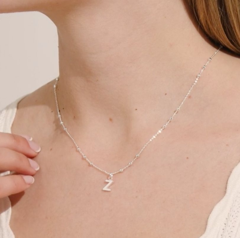 Joma Jewellery Alphabet - A Little - Z - Silver Plated Necklace