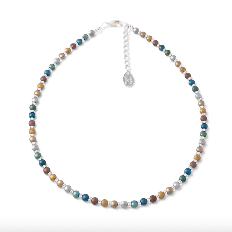 Carrie Elspeth Constellation Beaded Full Necklace - Green/Blue/Multi