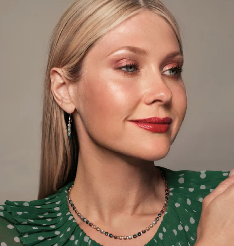 Carrie Elspeth Constellation Beaded Full Necklace - Green/Blue/Multi