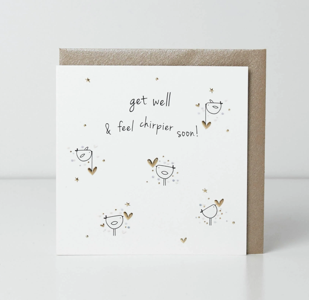 Belly Button Get Well & Feel Chirpier Soon Birdie SMALL Card