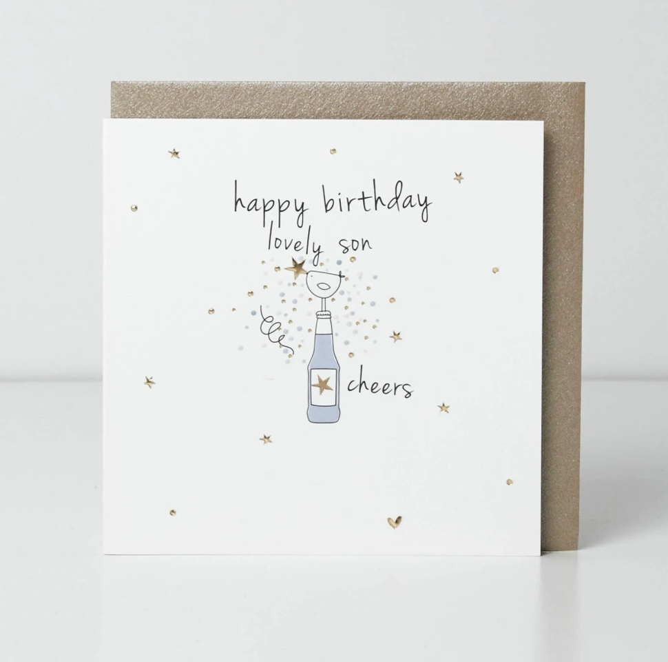 Belly Button Happy Birthday Lovely Son Birdie SMALL Card