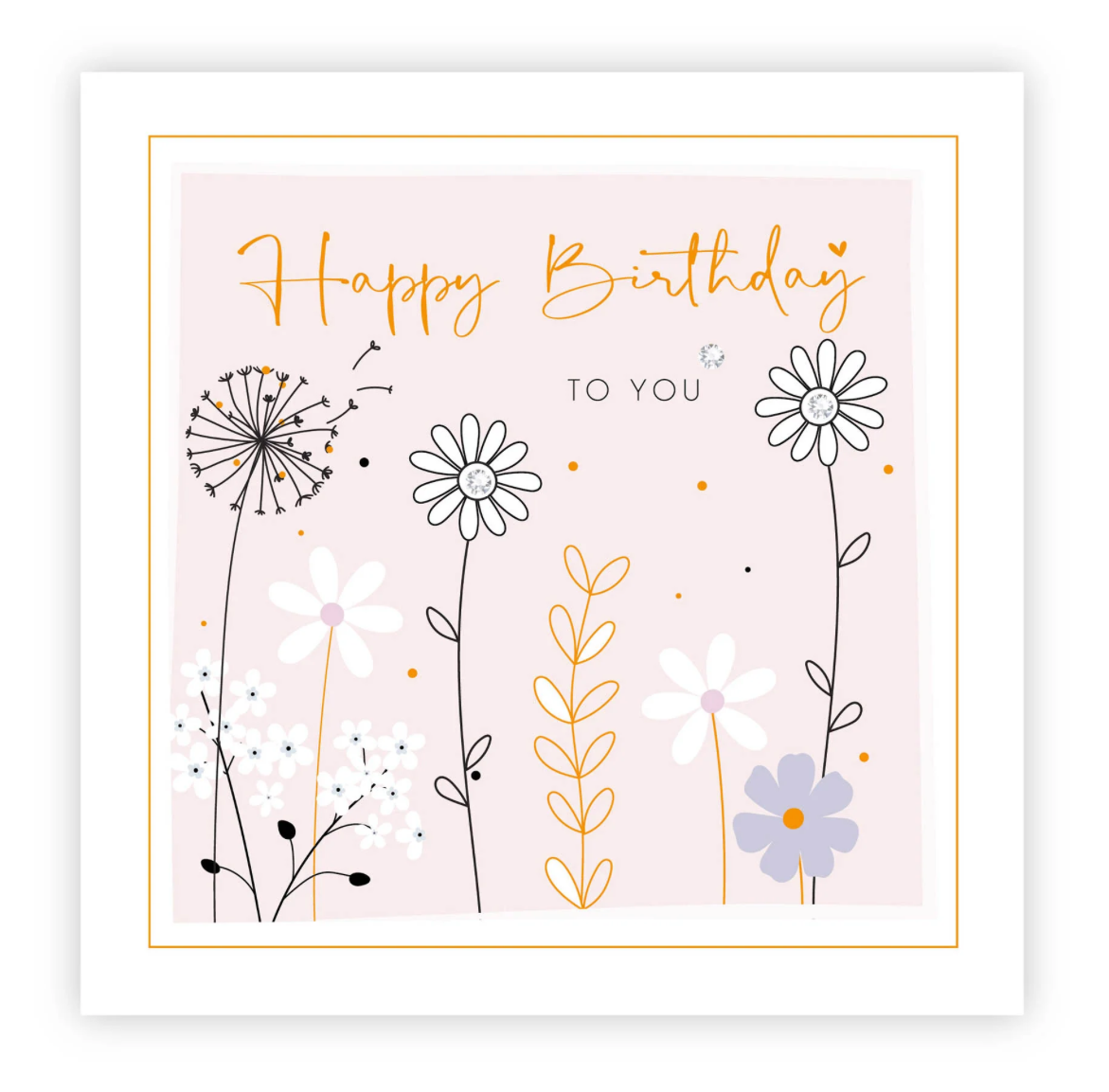 Belly Button Signature - Happy Birthday To You Floral Card