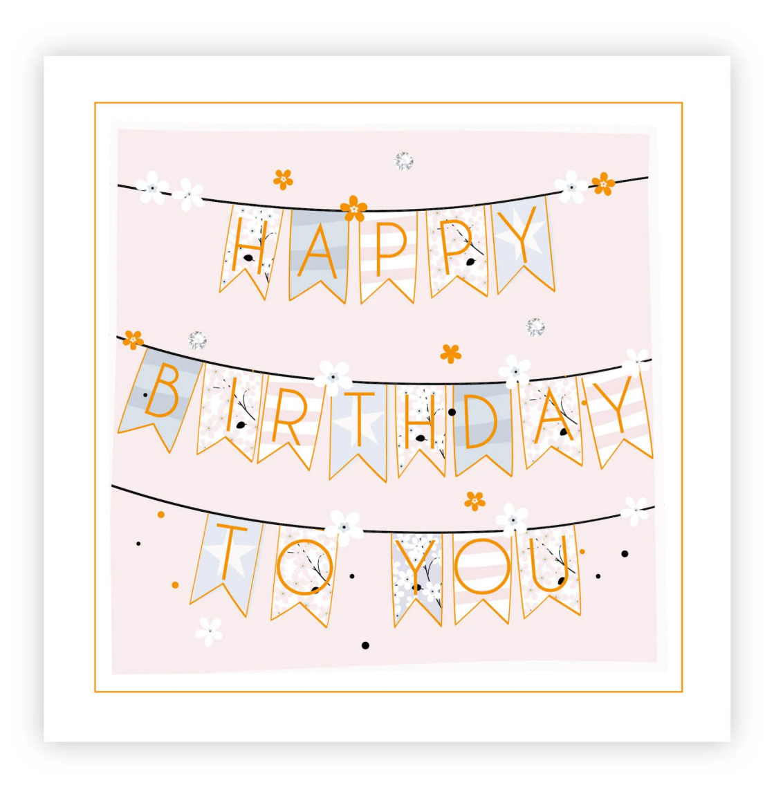Belly Button Signature - Happy Birthday to You Bunting Card