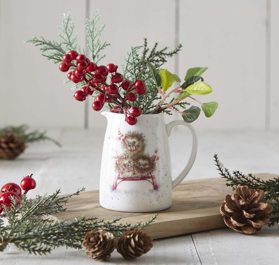 'Sledgehogs" Hedgehog Tiny Posy Jug - Wrendale Designs