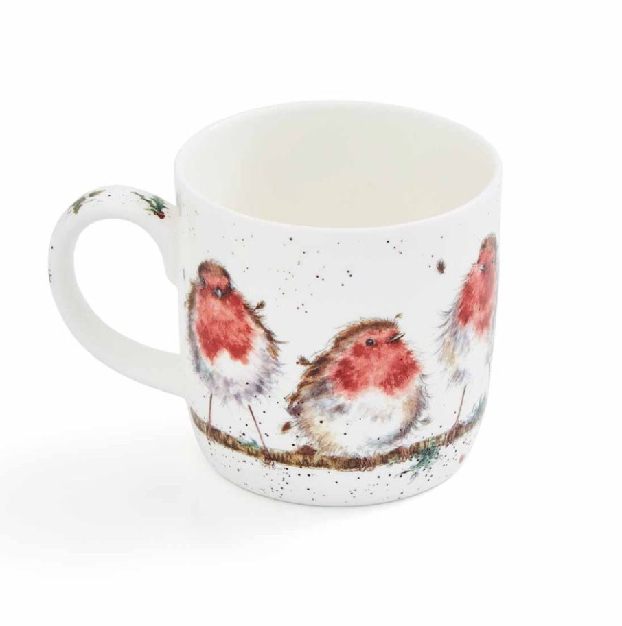 'Rockin Robins" Robin Fine Bone China Small Mug - Wrendale Designs
