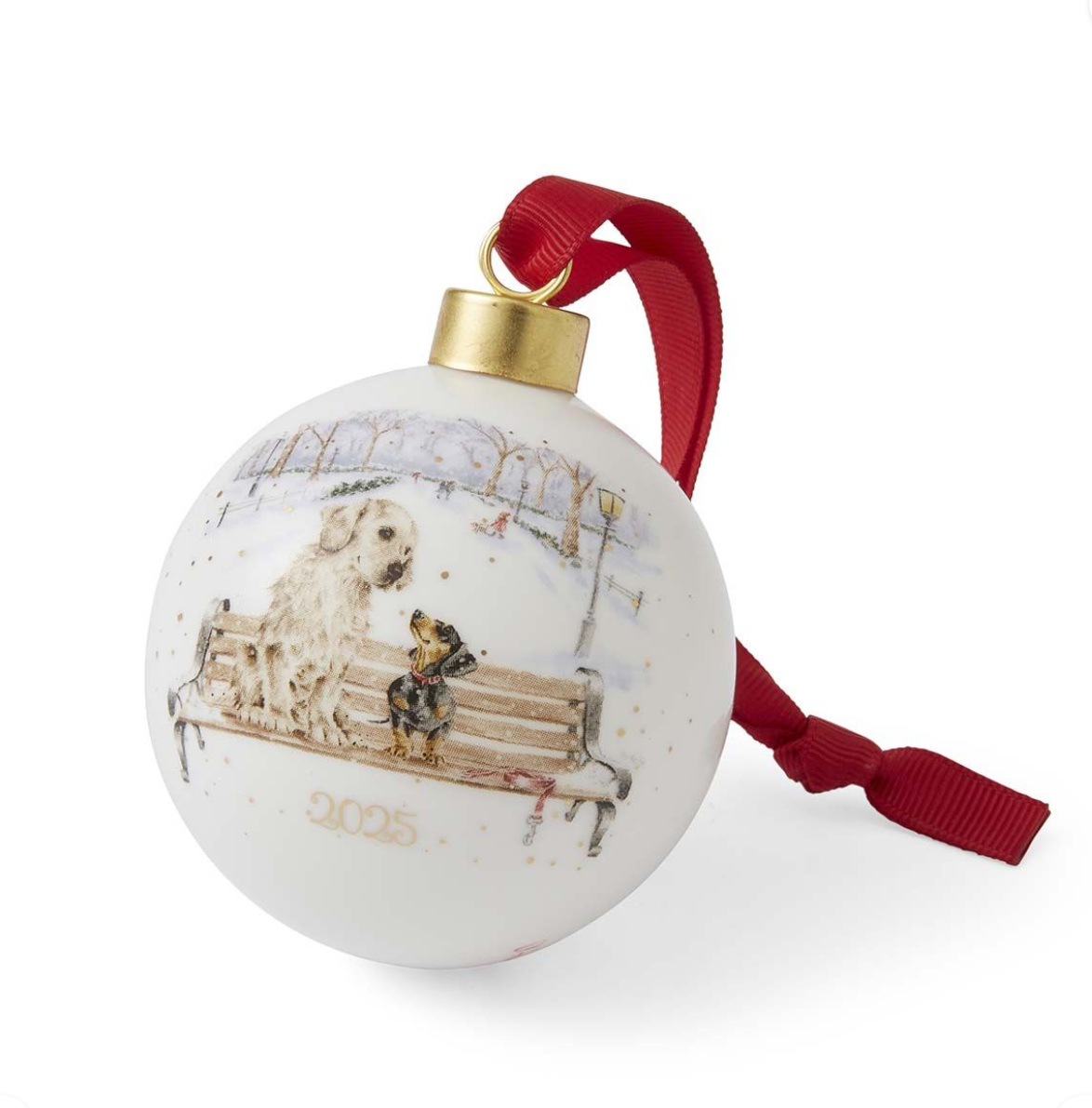Wrendale LIMITED EDITION 2025 'Winter Walks' Dog Christmas Bauble - Gift Boxed