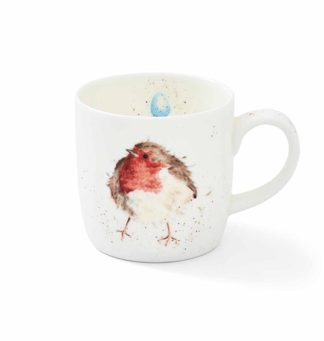 'Garden Friend" Robin Fine Bone China Small Mug - Wrendale Designs