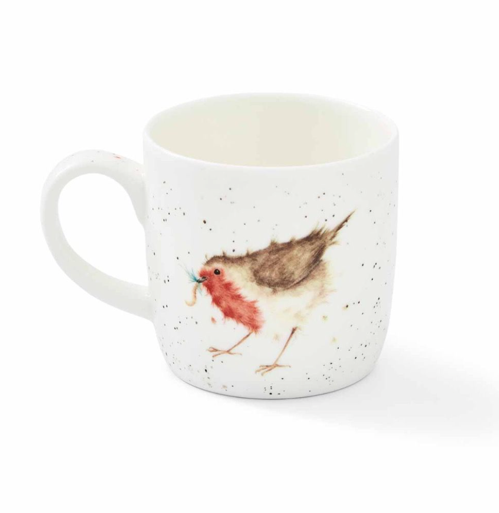 'Garden Friend" Robin Fine Bone China Small Mug - Wrendale Designs