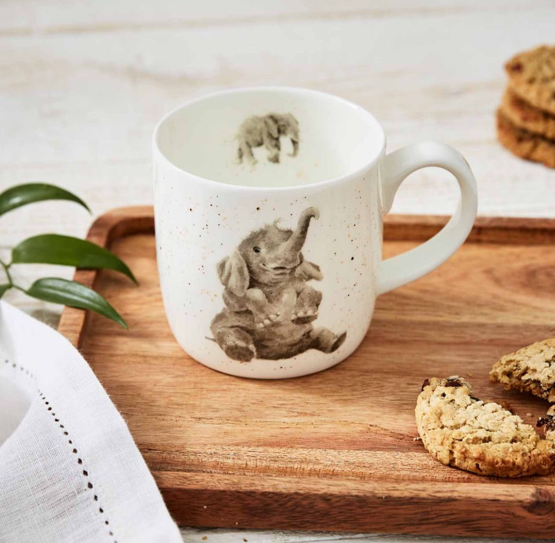 'Role Model" Elephant Fine Bone China Small Mug - Wrendale Designs