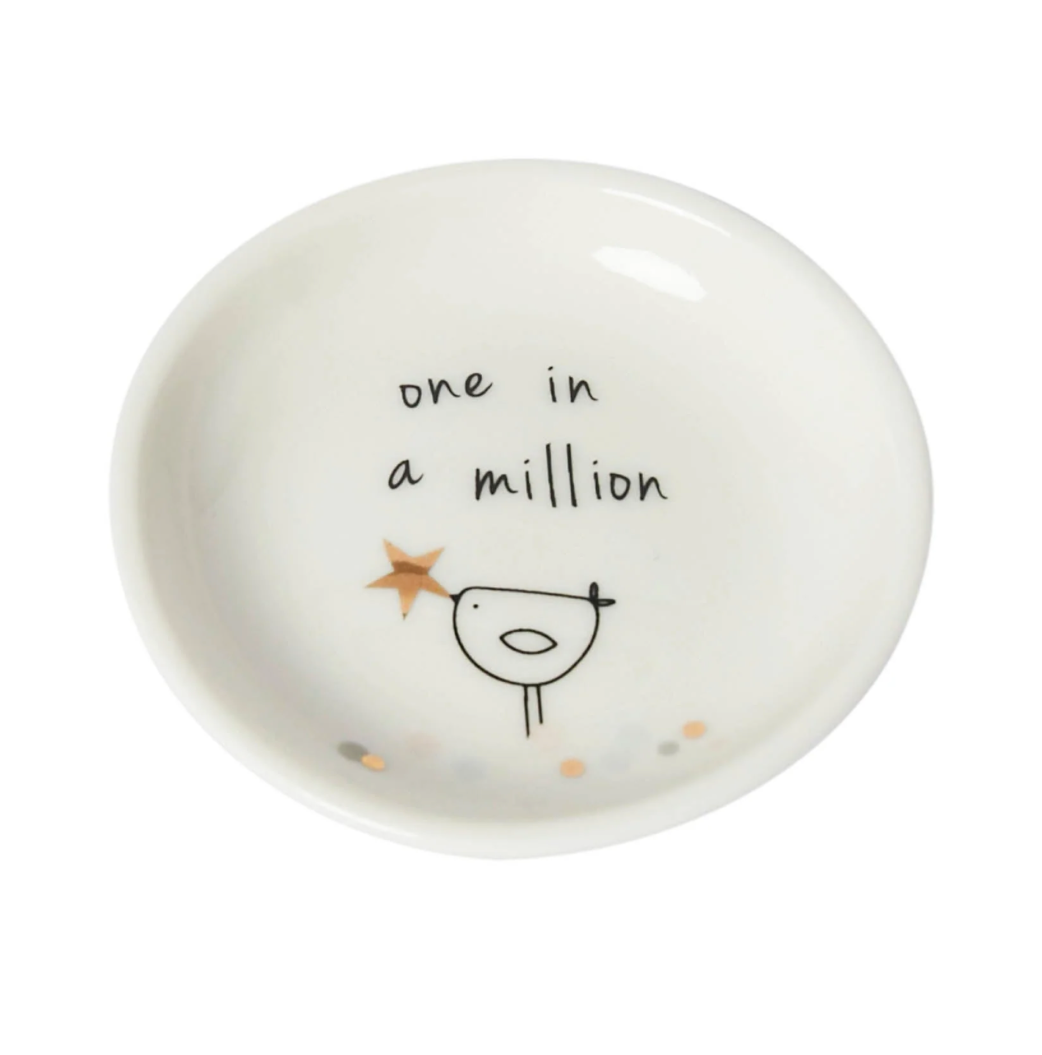Belly Button - One in a Million - Mini Round Porcelain Trinket Dish