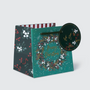 Belly Button 'Merry Christmas' Green Winter Wreath Small/Mug Gift Bag