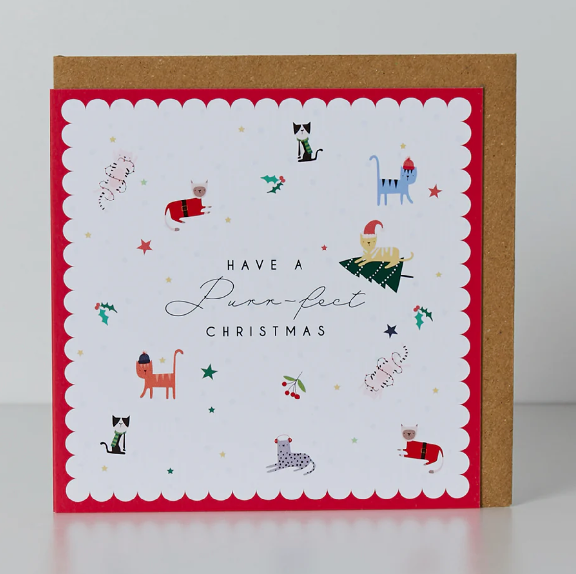 Belly Button Have a Purr-Fect Christmas SMALL Card