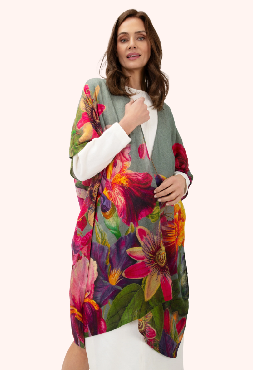 Powder Wool Wraparound - Winter Iris - Ice