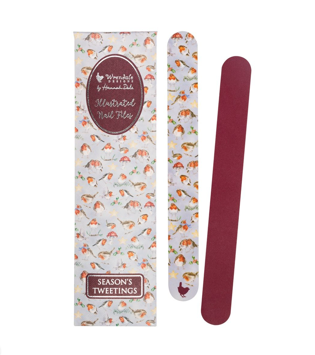 'Seasons Tweeting' Robin Print Nail Files - Set of 2 - Wrendale Designs
