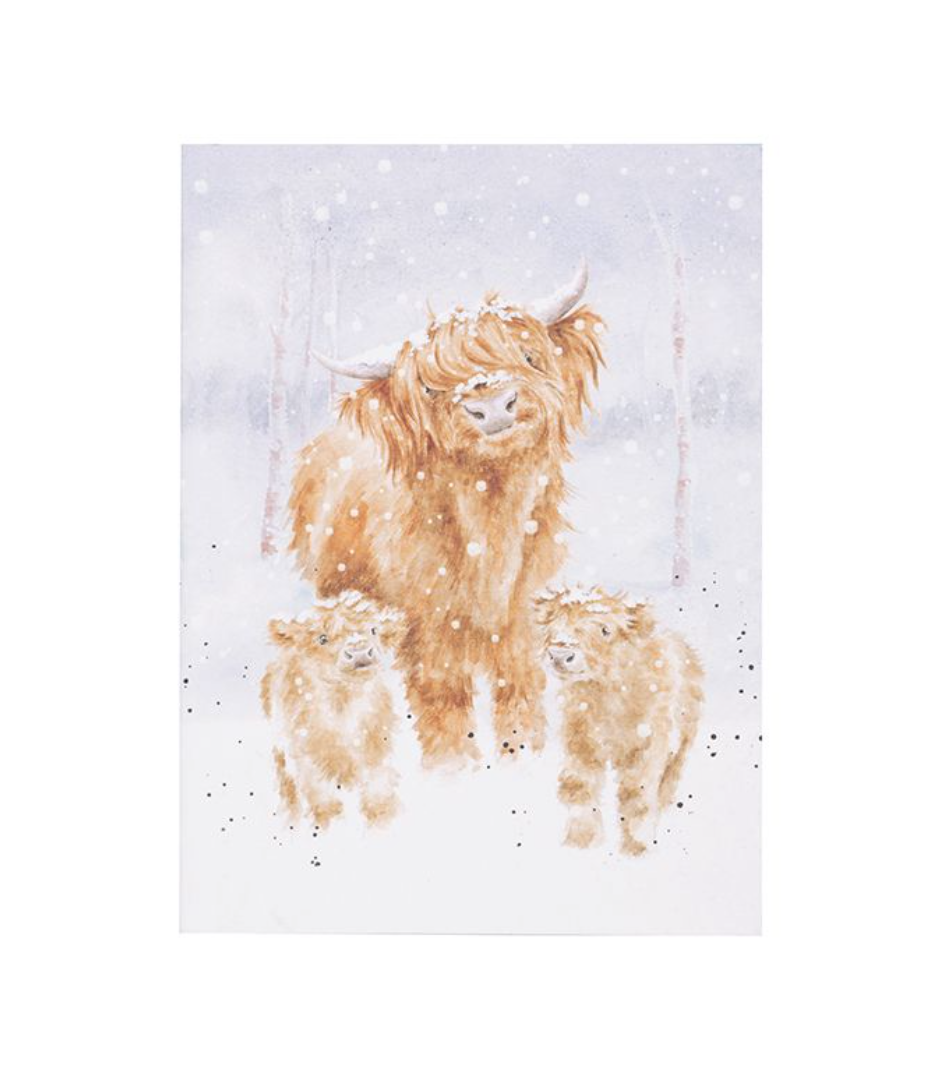 'A Highland Christmas' A6 Highland Cow Notebook - Wrendale Designs