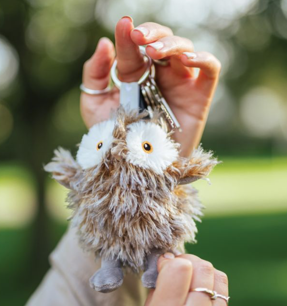 Elvis - Owl Plush Keyring - Wrendale Designs