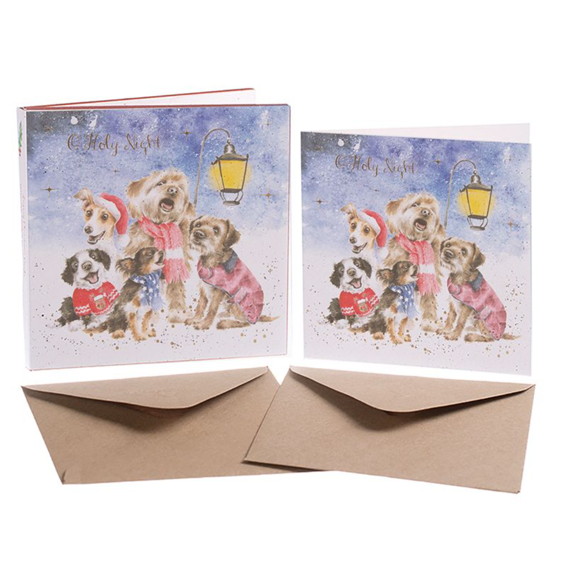 'Oh Holy Night' Dogs Christmas 8 Pack Cards- Wrendale Designs