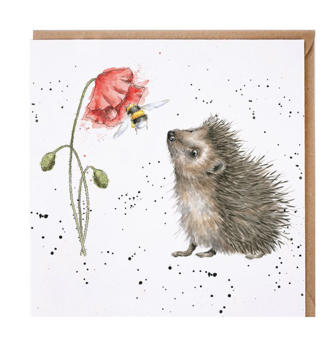 Busy as a Bee (Hedgehog) - Blank Card - Wrendale Designs