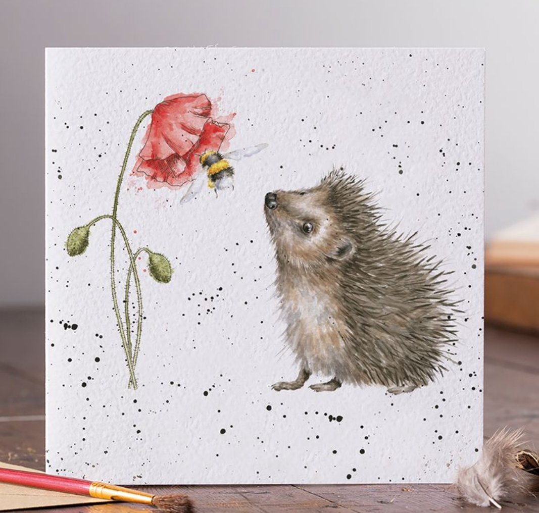 Busy as a Bee (Hedgehog) - Blank Card - Wrendale Designs