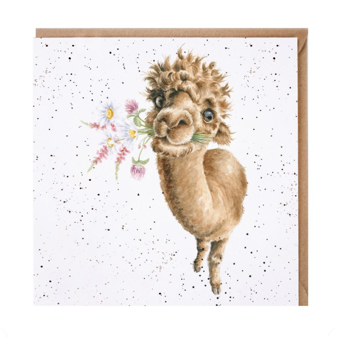 Hand-picked for You (Alpaca) - Blank Card - Wrendale Designs